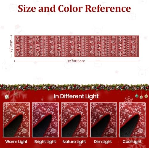 Miukiki 2x12 Christmas Runner Rug - Image 2
