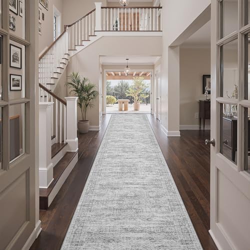3x20 Runner Rug Non Slip, Washable Hallway Runner Rug by Restydon