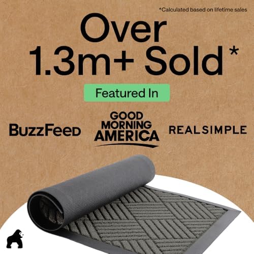 GORILLA GRIP WeatherMAX Door Mat, Indoor Outdoor Use - Image 5