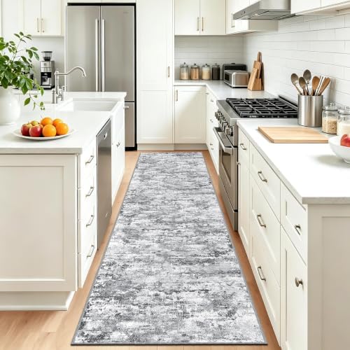 Runners for Hallways Ultra Non-Slip 2x8 Washable Kitchen Rug Abstract Tear and - Image 2