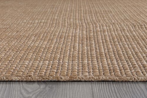 Beverly Rug Easy Jute Natural Rug 6x9 Solid Washable Durable Outdoor Indoor - Image 7