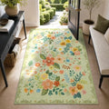 JOLLYVOGUE Floral Area Rug 3x5, Washable Rug by JOLLYVOGUE