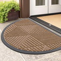 Smiry Half Circle Front Door Mat Outside Entrance, Rubber Doormat by Smiry