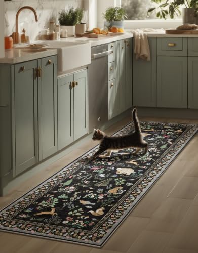Machine Washable Kitchen Runner Rugs: 2'6"x8' Hallway Runner Stain Resistant by palohom