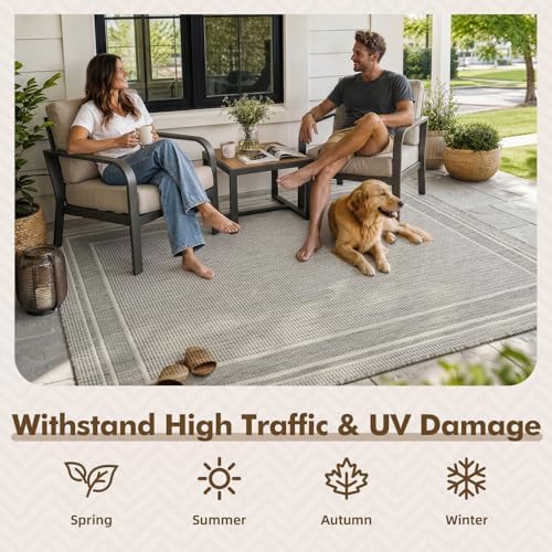 MontVoo-3x5 Outdoor Rug Porch Entryway Rug-Polypropylene Indoor Outdoor Rugs - Image 5