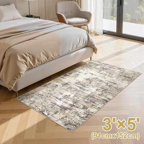 3x5 Runner Rug, Abstract Washable Hallway Rugs - Image 4