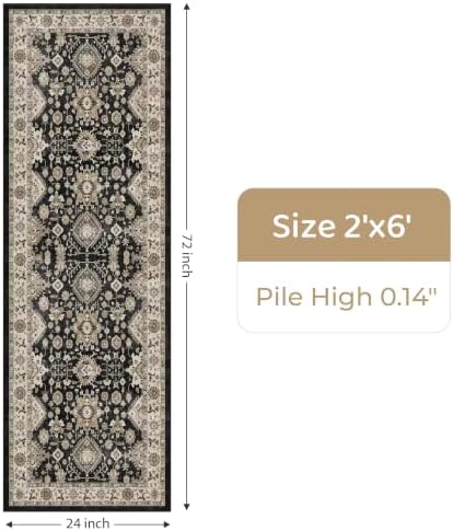 Washable Hallway Runner Rug 2x6: Non Slip Runner Rugs - Image 2