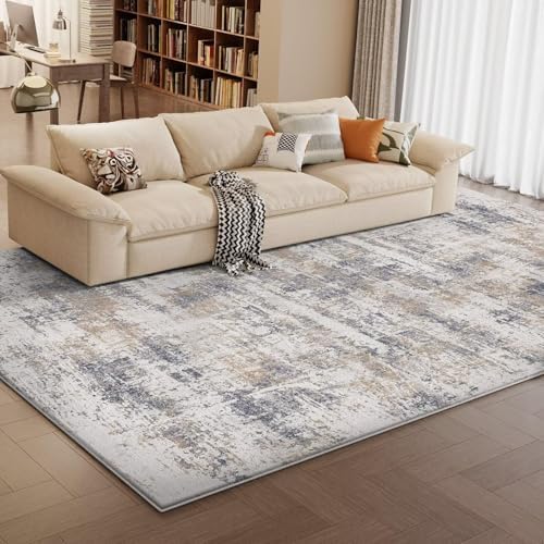 Vamcheer Modern Area Rug for Living Room 5x7, 10mm Thick Sponge Blue Grey by Vamcheer