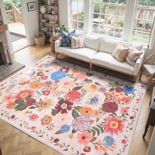 Blush Area Rug 5x7 for Bedroom Living Room - Image 7