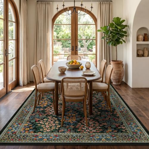 6x9 Area Rugs, Washable Floral Area Rugs - Image 4