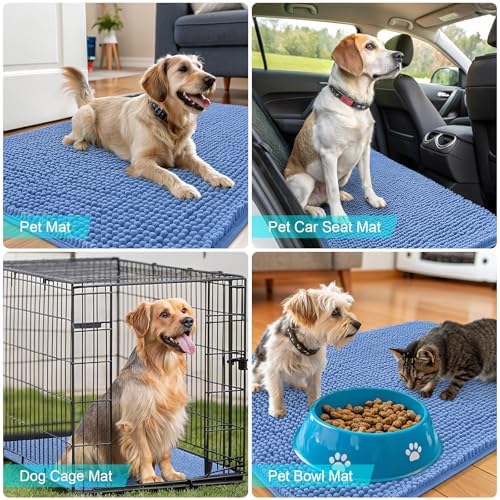 OLANLY Dog Door Mat for Muddy Paws 30x20, Super Absorbent Chenille Mud Mat - Image 7