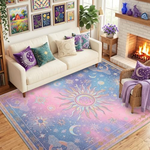Vacuum-Friendly, 5x7 Washable Area Rug by meejou