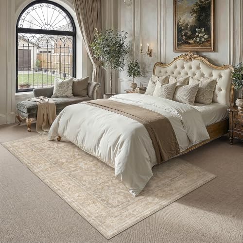 PureCozy 8x10 Beige Neutral Area Rug - Image 3