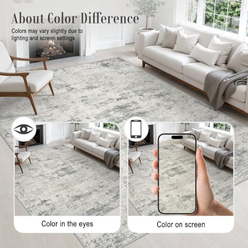 3x10 Washable Runner Rug：Modern Abstract Kitchen Soft Carpet Gray - Image 6