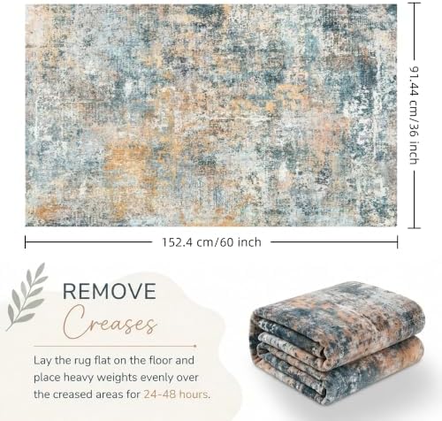 Small Washable Area Rug 3x5, Soft Non Slip Entryway Rug - Image 2