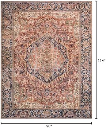 Loloi Layla Red/Navy 7'-6" x 9'-6" Area Rug - Image 2