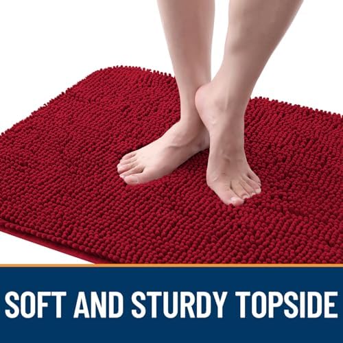 OLANLY Dog Door Mat for Muddy Paws 54x32, Super Absorbent Chenille Mud Mat - Image 4