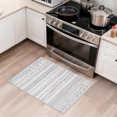 cotiled Washable 2x3 Entryway Rugs: Boho Moroccan Soft Small Rug - Image 4