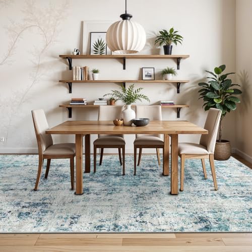 5x12 Rugs for Wide Hallway Thin Washable Runner Rug Ocean Mist - Image 3