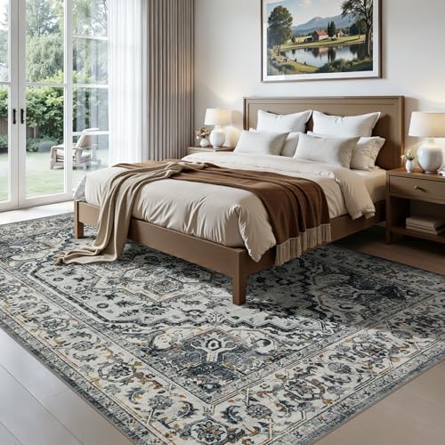 Joydeco Boho Machine Washable Vintage 5x7 Area Rugs - Image 2
