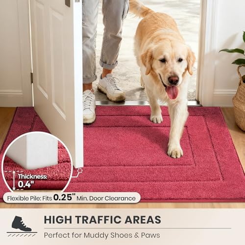 PURRUGS Hallway Runner Rug, Burgundy Red - Image 6