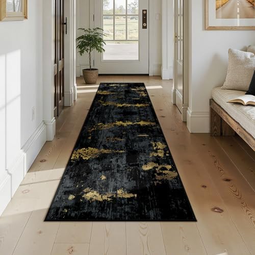 RELEANY Washable Runner 2'x9' Abstract Area Rug - Image 3