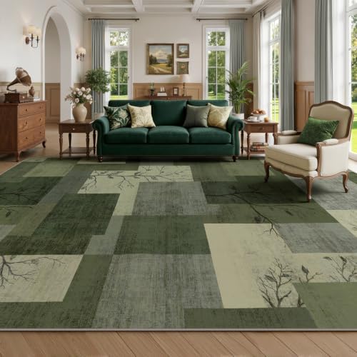 Large Area Rugs for Living Room, Modern Geometric Patchwork Carpet Non-Slip - Image 2