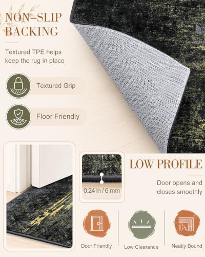 OLANLY 4x6 Washable Area Rug, Soft Non Slip Carpet - Image 7