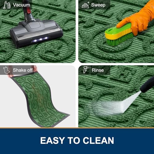 Smiry Front Door Mat Outside Entrance, Low Profile Rubber Doormat - Image 7