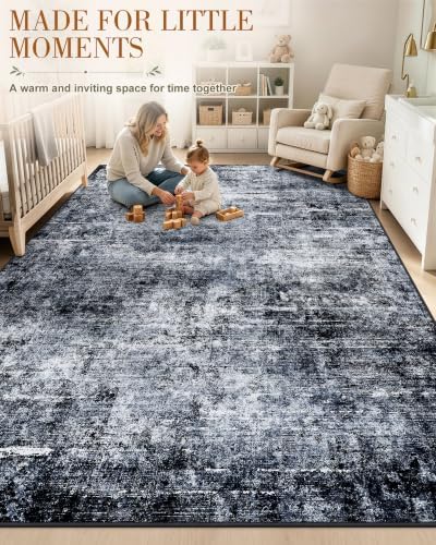 OLANLY 5x8 Washable Area Rug, Soft Non Slip Carpet - Image 4