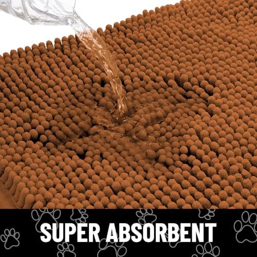 Smiry Dog Door Mat for Muddy Paws, Absorbent Non Slip Dirt Trapper - Image 5
