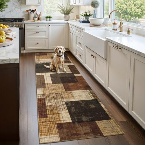 Washable 2x6 Runner Rug for Hallway Kitchen Bedroom by Ailyei