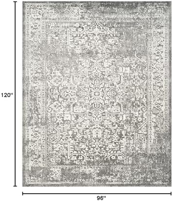 SAFAVIEH Evoke Area Rug 8x10, Large Grey & Ivory EVK256D - Image 2