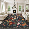 JOLLYVOGUE Floral Area Rug 8x10, Washable Rug by JOLLYVOGUE