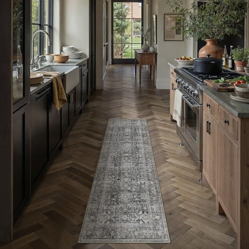 HUGEAR Black Washable 2x6 Runner Rugs - Image 2