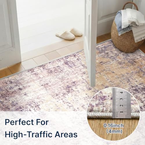 2x3 Area Rug Washable Abstract: Non Slip Throw Rugs - Image 2