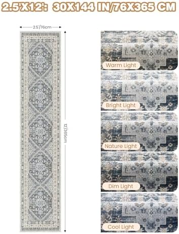 Runners for Hallway 12ft, Non-Slip Long Bathroom Rugs - Image 2