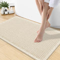Smiry Waffle Bath Mat 30X18, Soft Absorbent Bathroom Rugs, Cream Beige by Smiry