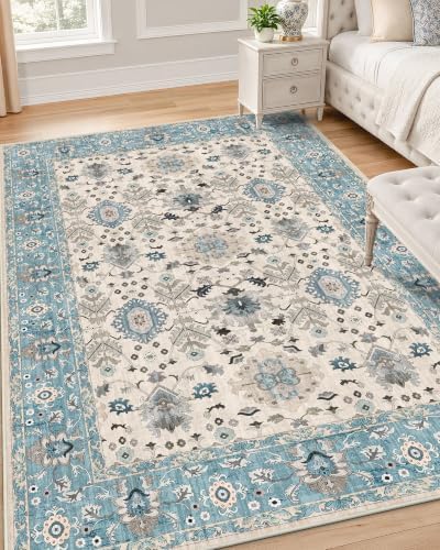 OLANLY 4x6 Washable Area Rug, Soft Non Slip Carpet by OLANLY