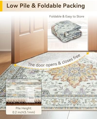 RELEANY Washable Area Rug, Small 2'6"x4' - Image 5