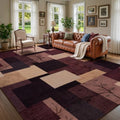 Large Area Rugs for Living Room, Modern Geometric Patchwork Carpet Non-Slip by Chewoo