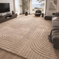 Brown Solid Area Rug 10x14, Washable Non Slip Rugs by MATIIUICarpet