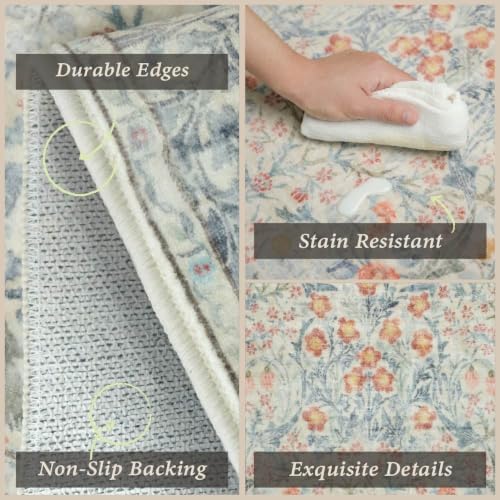JTJ Vintage Botanical Kitchen Rugs Set of 3, Non Slip Washable Kitchen Mats - Image 3