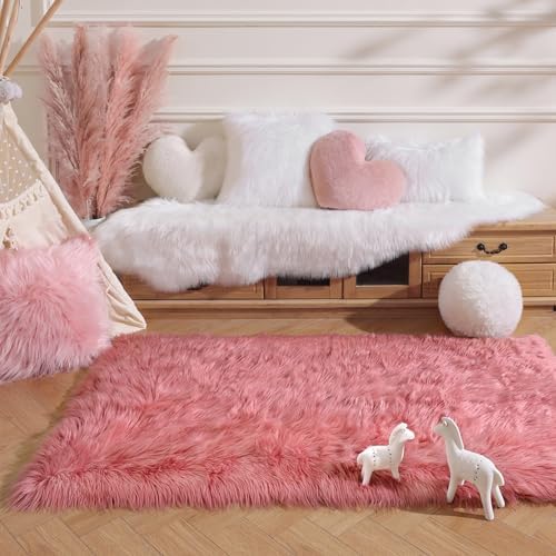Ashler Faux Fur Area Rug - Image 3