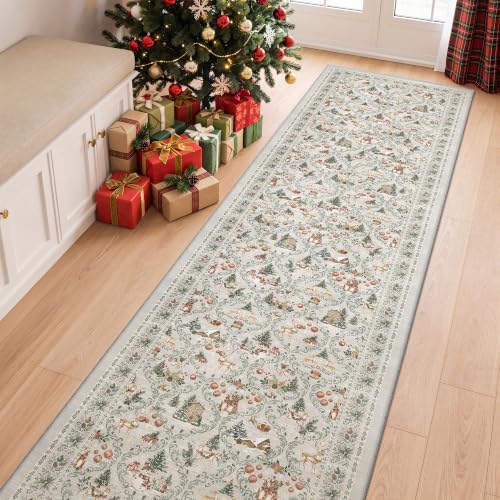 2x8 Christmas Runner Rug for Hallway, Washable Kitchen Rug - Image 5