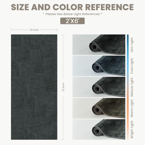 2x6 Runner Rug Non Slip, High-Low Pile Runners - Image 2