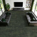8x10 Washable Area Rug, Dark Green Solid Area Rugs by LIANLAM