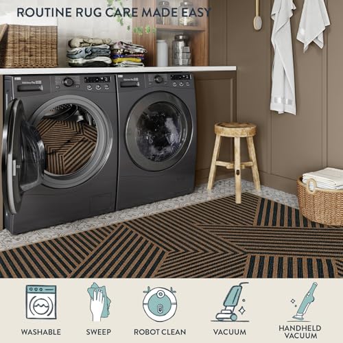 Lahome Modern Geometric Easy Jute Carpet, 6x9 Area Rugs - Image 5