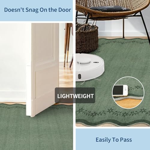 GarveeHome 2.5x10 Scalloped Washable Runner Rug Long Hallway Kitchen Rug - Image 5