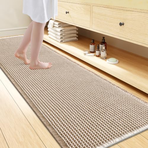 Smiry Waffle Bath Mat 72X24, Soft Absorbent Bathroom Rugs by Smiry